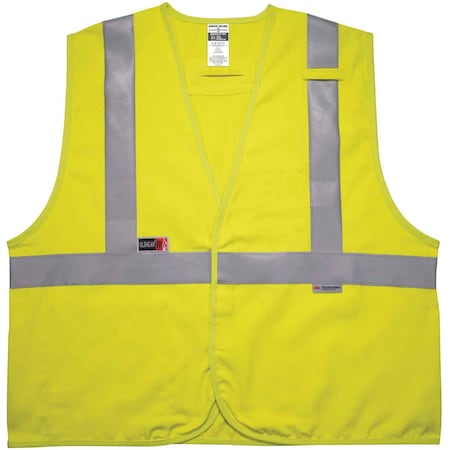 Ergodyne Lime S/M Hi-Vis FR Safety Vest - Class 2, Dual Compliant 8261FRHL